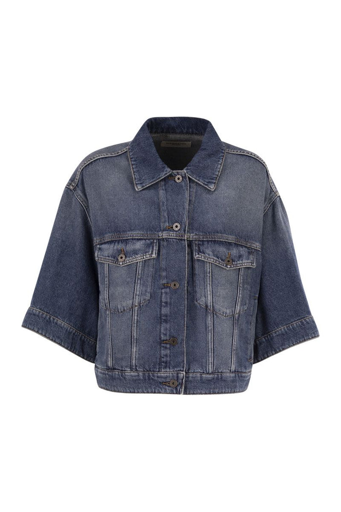 Weekend Max Mara Wkdliuti - Cropped Cotton Denim Jacket