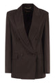 Max Mara Msearca – Double-Breasted Blazer In Fluid Satin