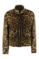 Max Mara Mstedro – Cropped Animal-Print Cotton Jacket