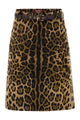 Max Mara Studio "Mst Falange" Leopard Velvet A Line Skirt