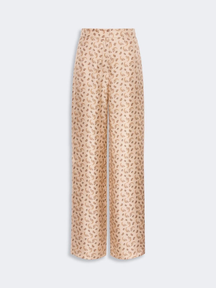 Max Mara Mstfuxia – Silk Palazzo Trousers With Paisley Print