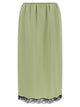 Twin Set Satin Froissé And Lace Skirt