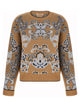 Twin Set Jacquard Wool Blend Sweater