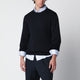 Roberto Collina Navy Blue Wool Crew-Neck Sweater