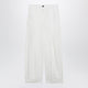 Toteme Singlepleat Organic Cotton Trousers In White