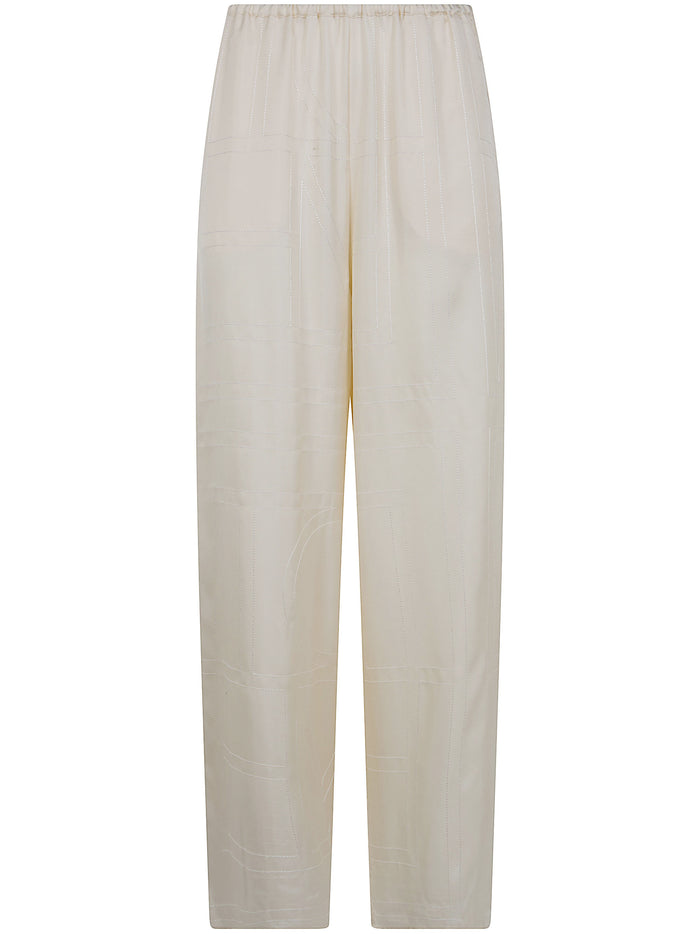 Toteme "Monogram Silk" Pijama Bottoms Trousers