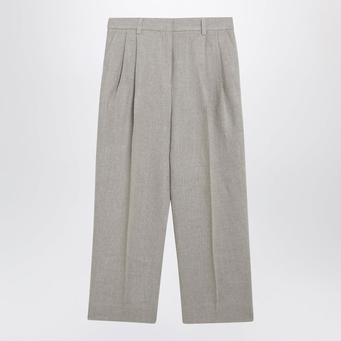 Toteme Beige Highwaisted Linen Shorts