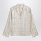 Toteme Ivory Silk Shirt With Monogram