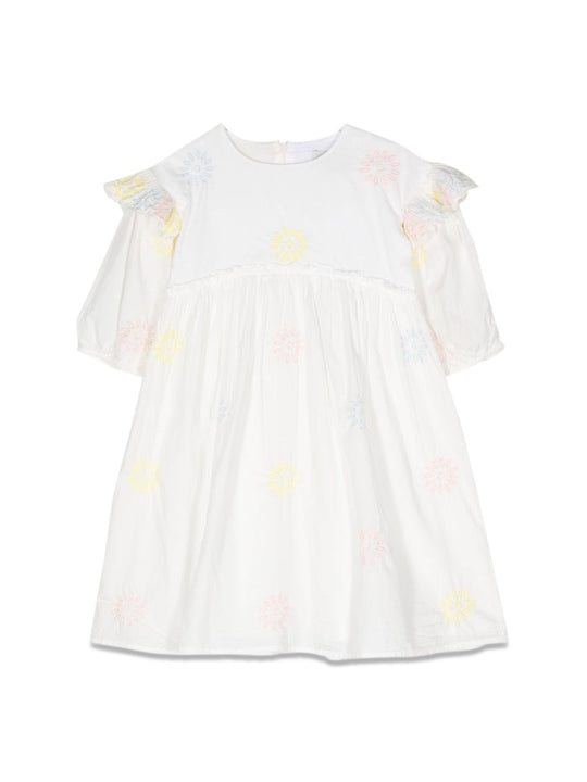 Stella Mccartney 3/4 Sleeve Embroidered Dress