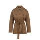 Yves Salomon Viennos Brown Cotton Shirt Jacket