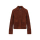 Yves Salomon Azteque Brown Lamb Leather Jacket