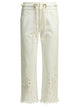 Isabel Marant Alison White Cotton Straight-Leg Jeans
