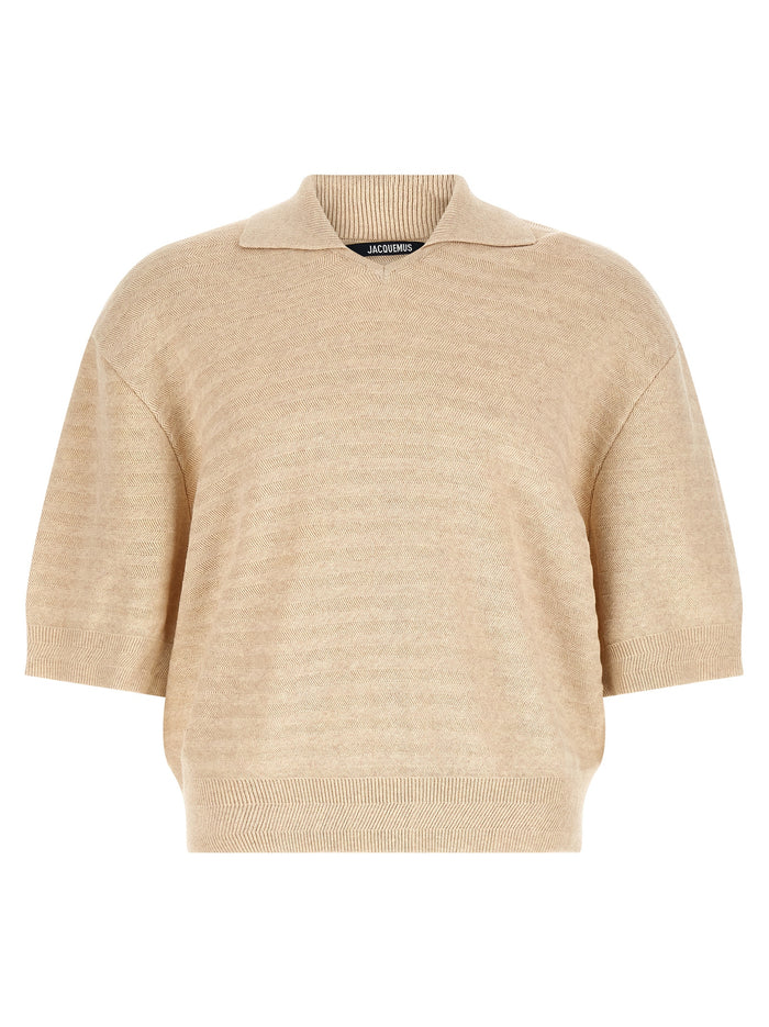 Jacquemus 'Le Polo Maille Chevron' Polo Shirt