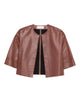 Yves Salomon Laser-Cut Leather Cropped Jacket