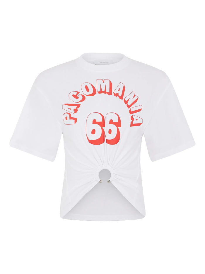 Paco Rabanne White Cotton Elastane T-Shirt