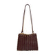 Paco Rabanne Bordeaux Gold Calf Steel Bag