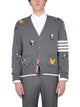 Thom Browne Cardigan With Birds And Bees Inlays