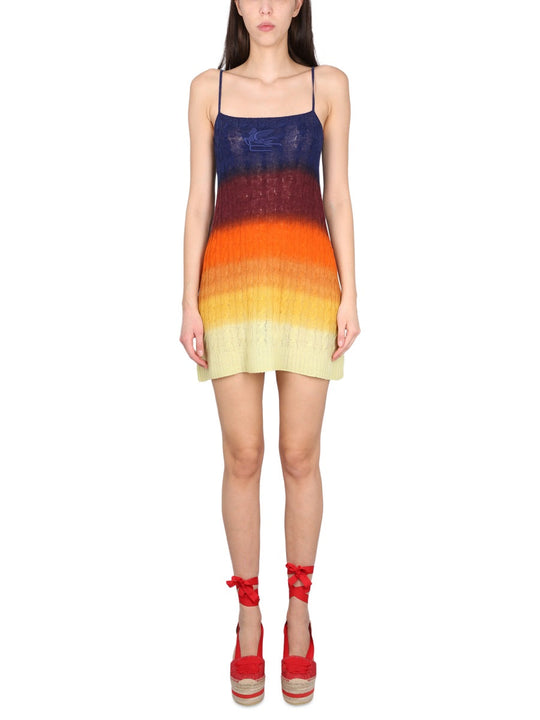 Etro Shaded Wool Mini Dress