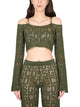 Gcds Monogram Macrame Top