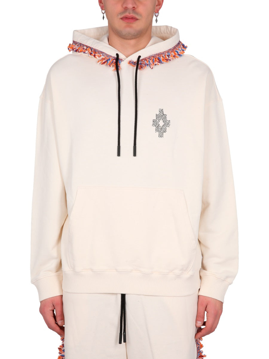 Marcelo Burlon County Of Milan Fringes Sweatshirt
