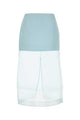 Zimmermann Pastel Light Blue Organza Crush Layered Skirt