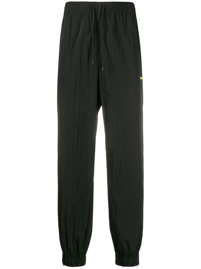 Msgm Black Nylon Trousers