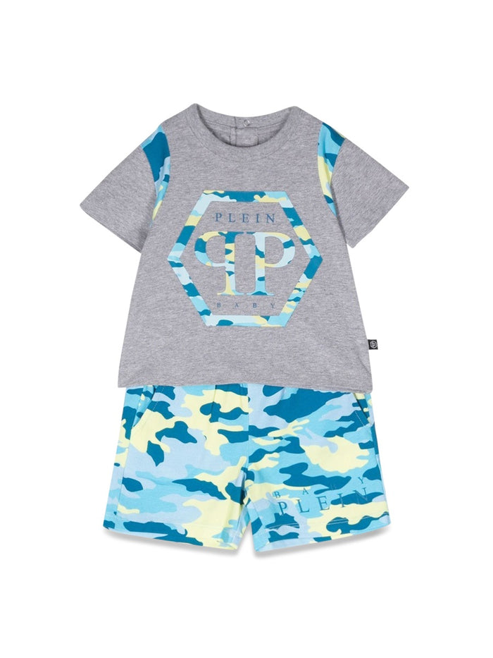 Philipp Plein Camou T-Shirt And Shorts Set
