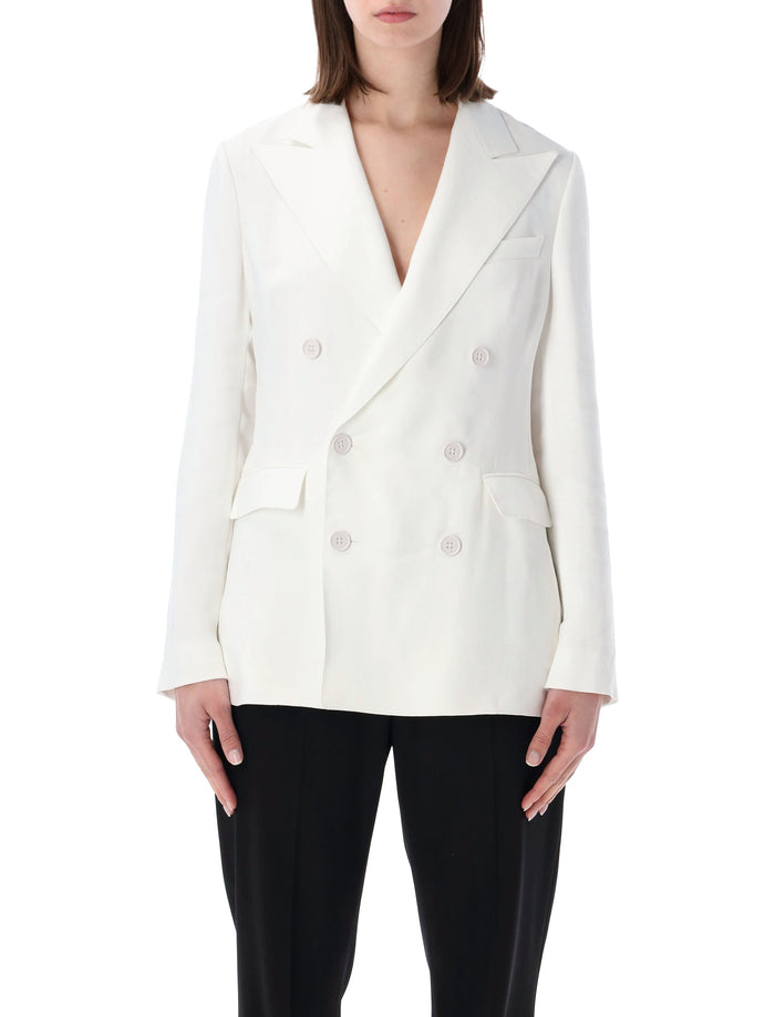 Ralph Lauren Ralph Lauren Double-Breasted Blazer With Sheer Back Panel