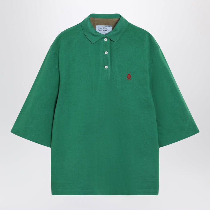 Prada Green/Camouflage Piqué Blouson