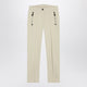 Moncler Grenoble Ivory Slim Trousers In Gore-Tex