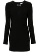 Blumarine Black Wool Blend Dress