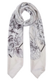 Liu Jo Black Wool Floral Print Scarf