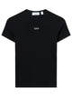 Off-White Black Cotton T-Shirts Shoulder Ribbed