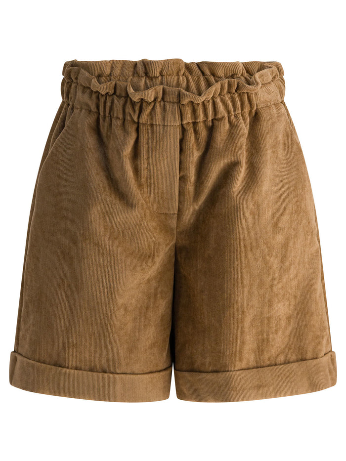 Moncler Kids Brownpolyester Shorts