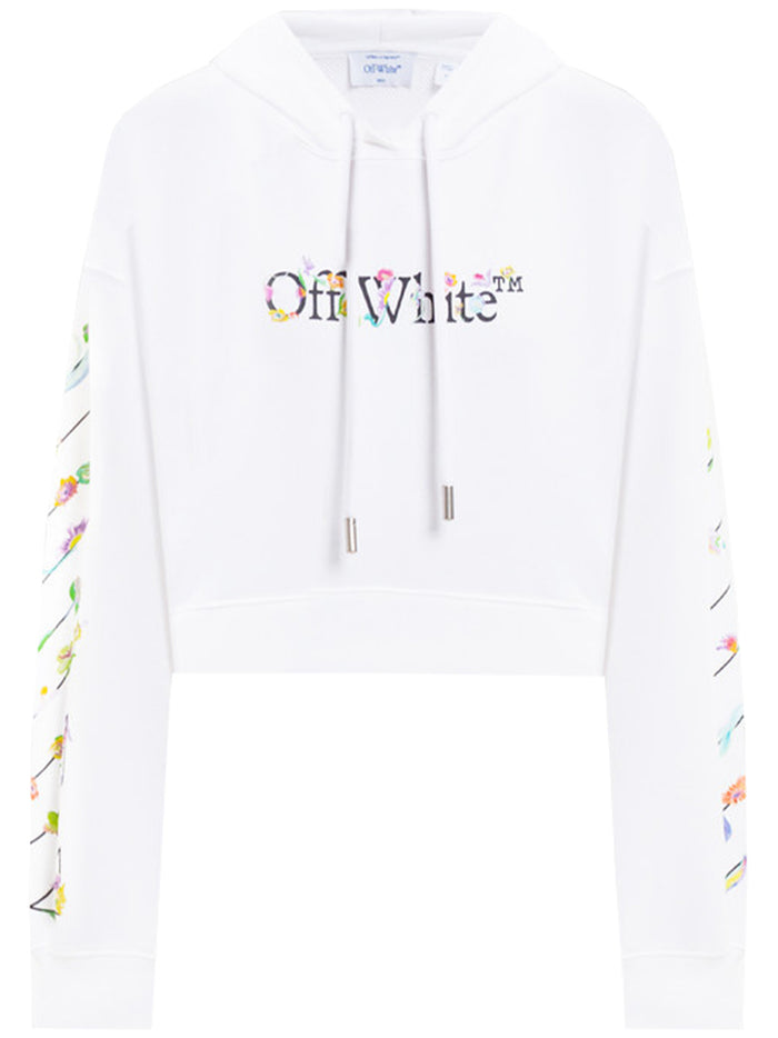 Off-White Bookish Glowing Flower Crop T