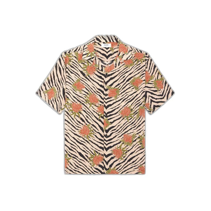 Celine Hawaiian Shirt Printed Silk