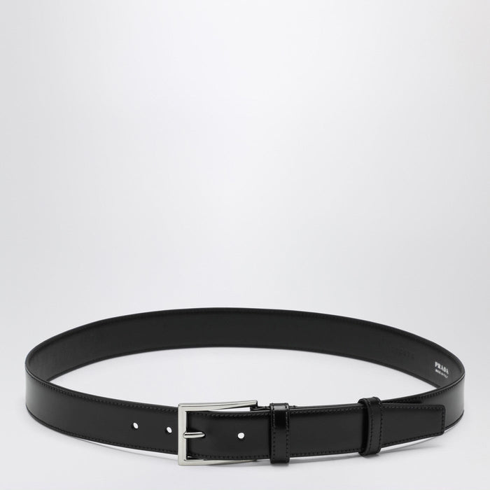 Prada Black Polished Leather Belt