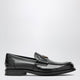 Prada Brushed Leather Moccasins In Black