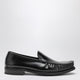 Prada Black Brushed Leather Loafers