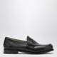 Prada Black Brushed Leather Loafers