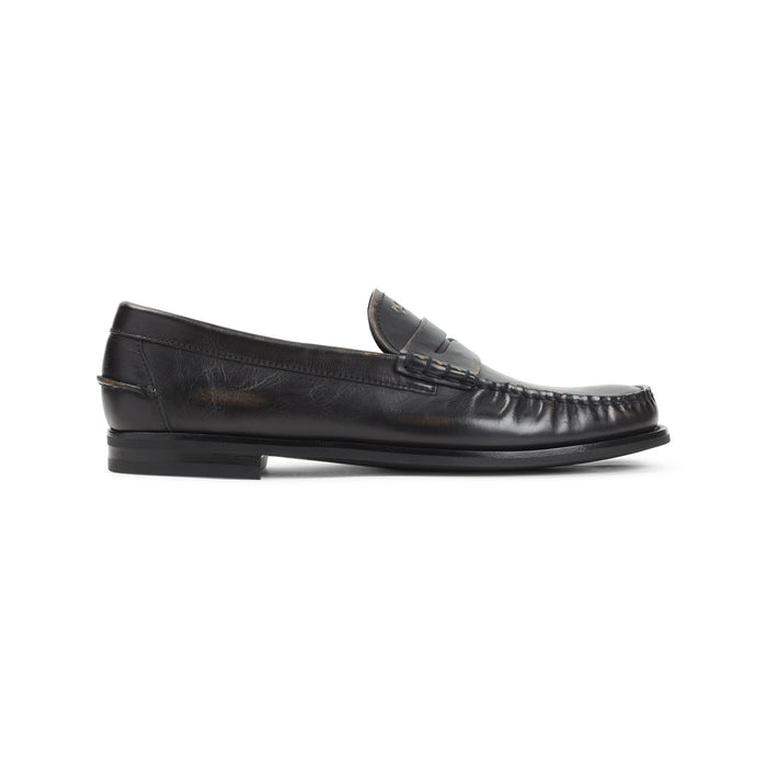 Prada Black Leather Loafers