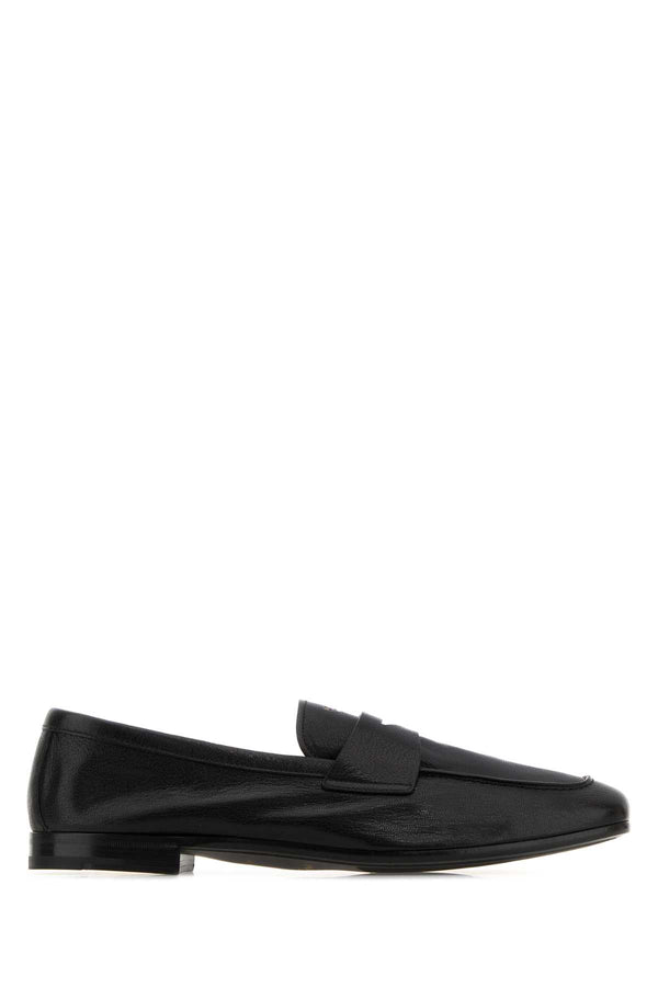 Prada Black Leather Sandals
