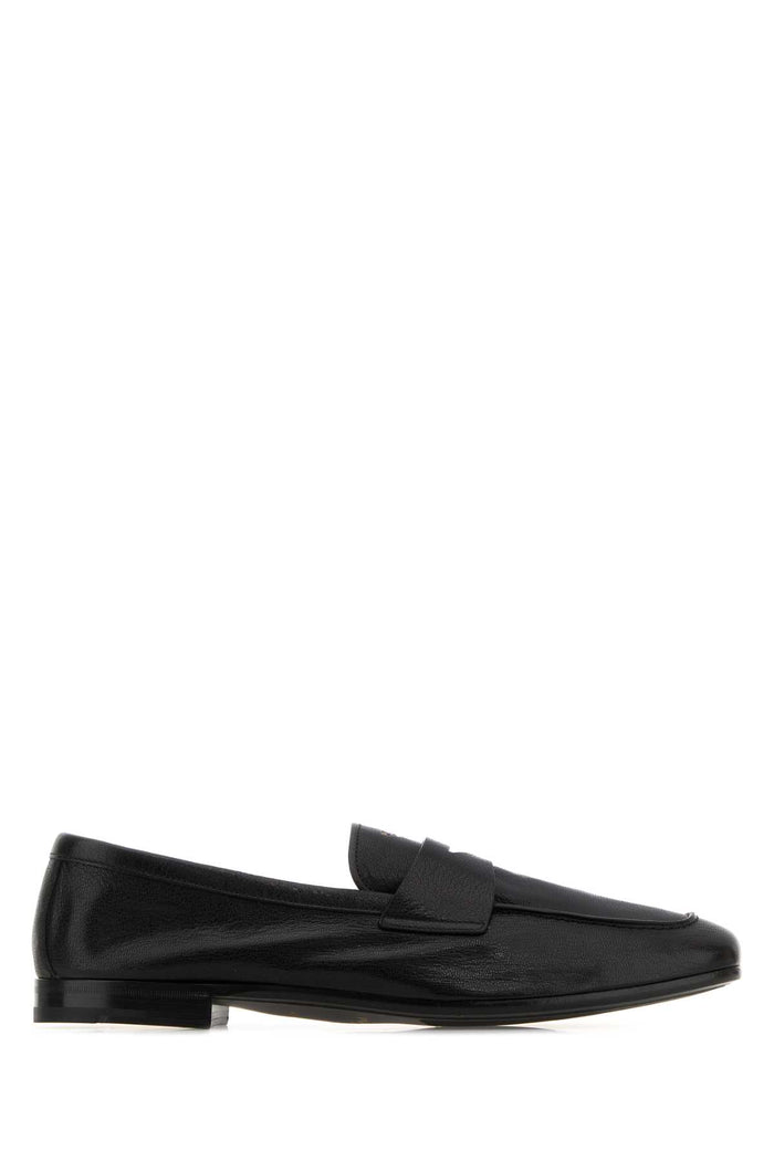 Prada Black Leather Sandals