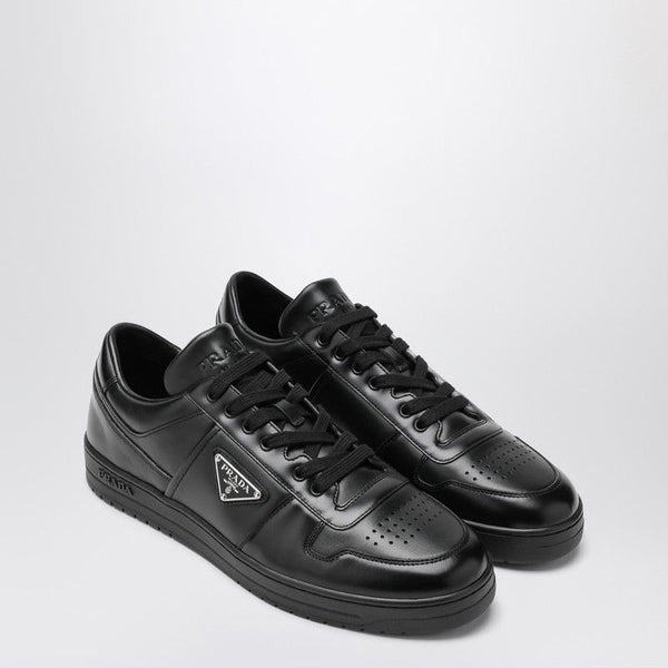 Prada Leather Triangle-Logo Sneakers