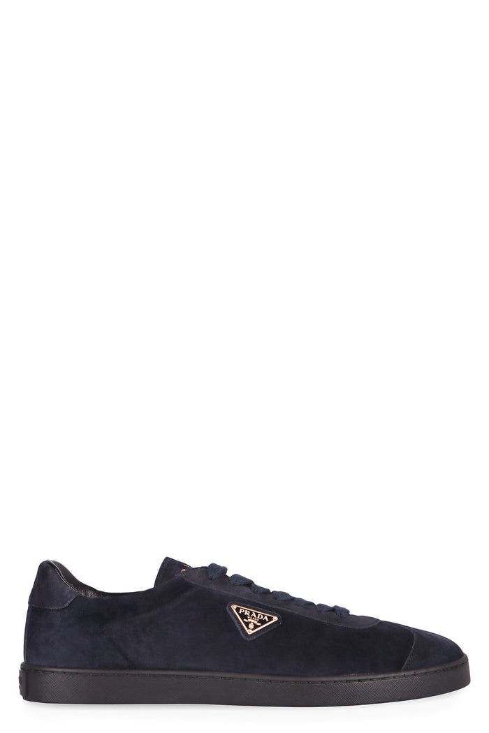 Prada Dark Blue Suede Sneakers