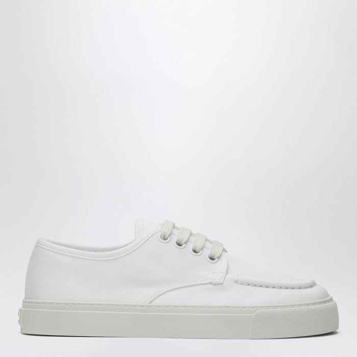 Prada White Sneakers In Cotton Canvas