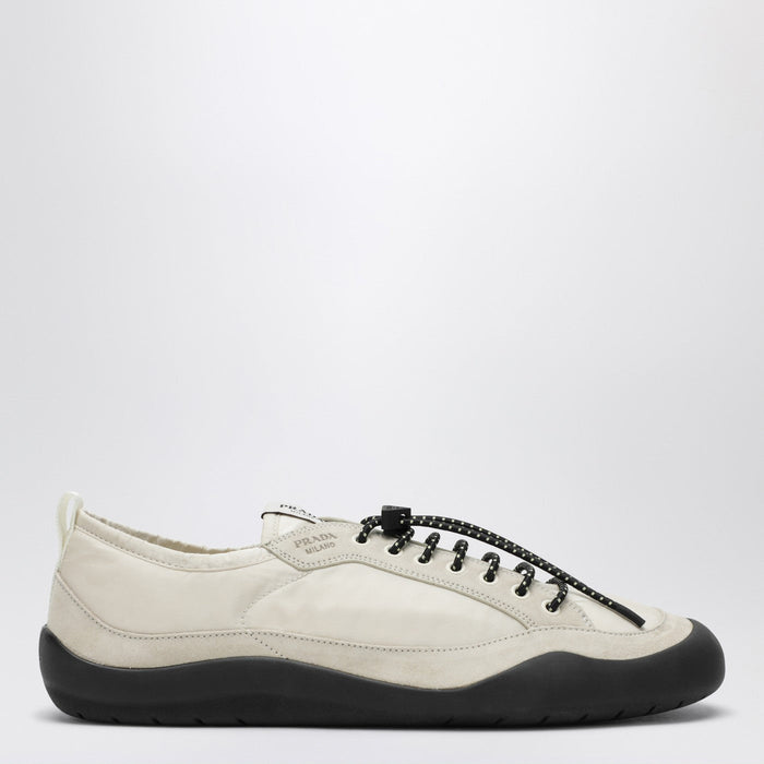 Prada Speedrock Sneakers In Ivory Re-Nylon And Suede