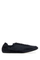 Prada Navy Blue Nylon And Suede Sneakers
