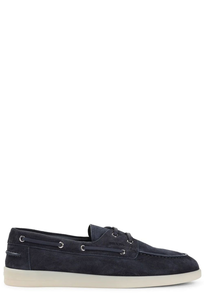 Prada Lace-Up Calfskin Shoes