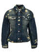 Marc Jacobs 'The Rip And Repair Fluted Denim Jacket' Jacket